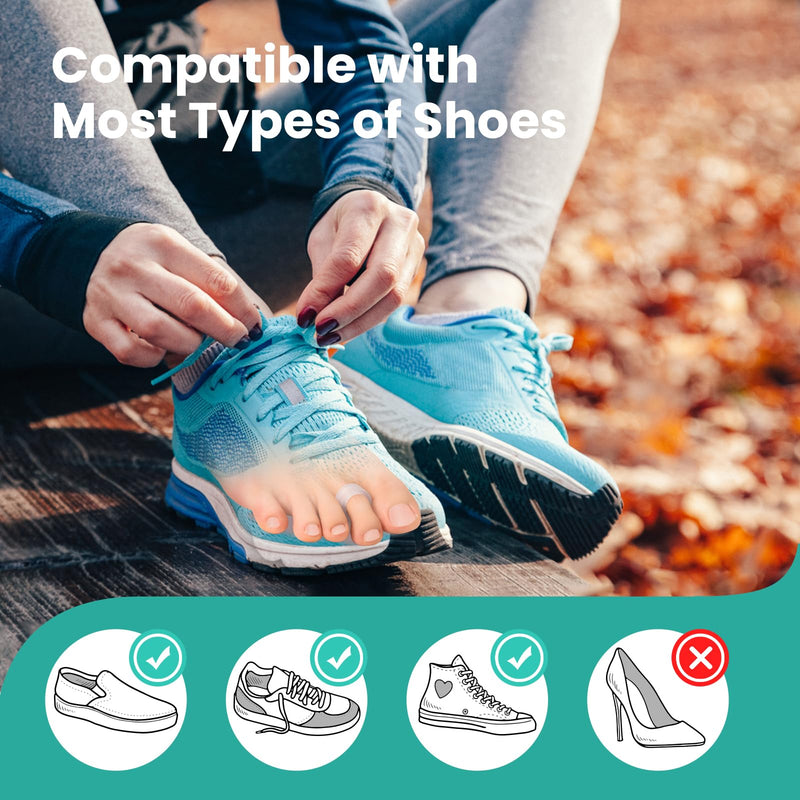 [Australia] - Welnove Hammer Toe Straightener for Women 8 Pack Hammer Toe Cushion for Curved, Crooked, Curly, Claw and Hammer Toes, Soft Support and Realignment 