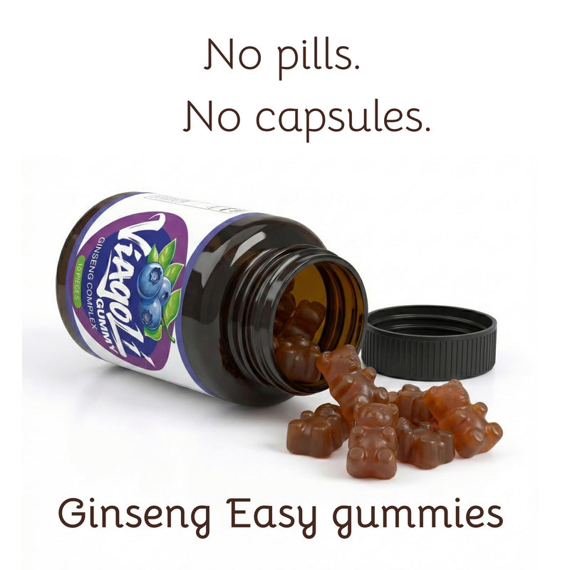 500mg Ginseng Gummies for Men | Stronger | Longer | Energy & Performance | Stamina & Vitality Support | Extra Strength Adaptogen Energy & Focus Formula | Chewable Blueberry Gummies | 10 Pieces