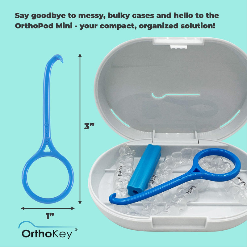 [Australia] - Clear Aligner Removal Tool | Invisible Removable Braces, Denture, Brackets, Retainer Remover Key | Personal Orthodontic Supplies, Dental-Grade for Ortho Cleaning & Travel Use | (2-Pack) Blue 2-Pack 