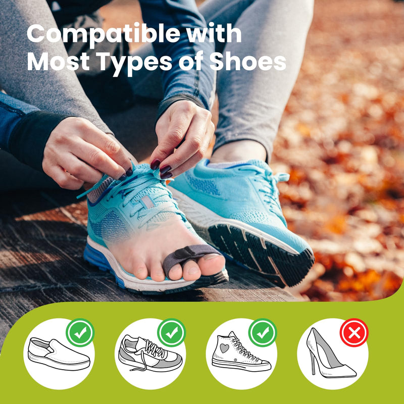 [Australia] - Bukihome Hammer Toe Straightener - Reusable Fabric Toe Wraps Protect and Straighten Hammertoes - Toe Corrector for Men and Women - Realign Bent, Curled, Crooked, Claw, Hammer Toes (Dark Gray, 6 Pack) Dark Gray Pack of 6 