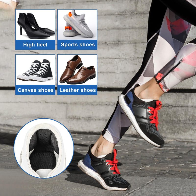 [Australia] - Sibba 3 Pairs of Heel Pads 2-in-1 Shoe Insoles Women's Shoes Heel Protection Heel Grips for Large Shoes Heel Cushion Self-Adhesive Heel Insoles Men's Shoes Shoe Repair Heel Protector (Black) 