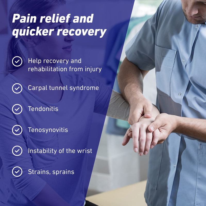 [Australia] - Neo-G Wrist and Thumb Brace, Stabilized - Spica Support For Carpal Tunnel Syndrome, Arthritis, Tendonitis, Joint Pain - Adjustable Compression - Class 1 Medical Device - Left 