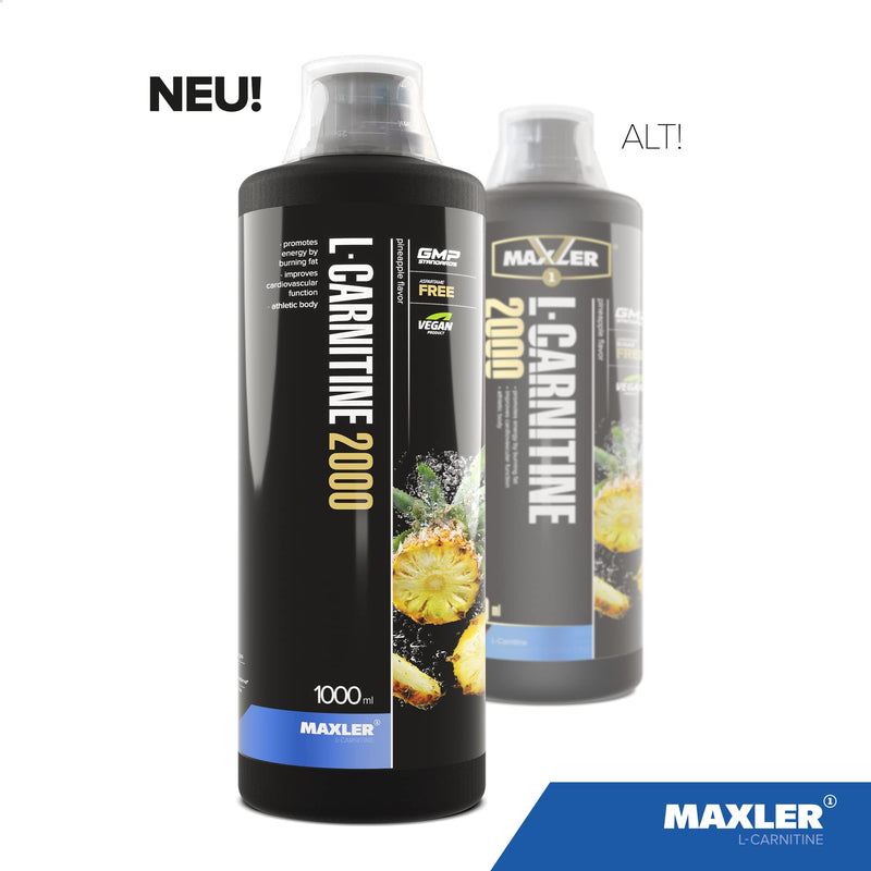 [Australia] - Maxler L Carnitine Liquid High Dose - L Carnitine Liquid - Vegan and sugar-free - rich in taste - optimally dosed - 2000 mg of L-Carnitine per serving - Pineapple - 1000ml 