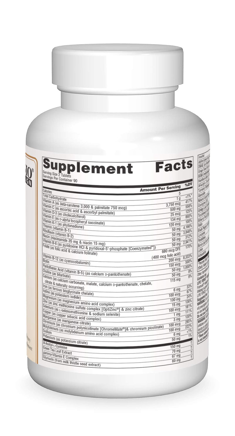 Source Naturals Life Force Multiple, Energy Activator* - 180 Tablets 180 Count (Pack of 1)
