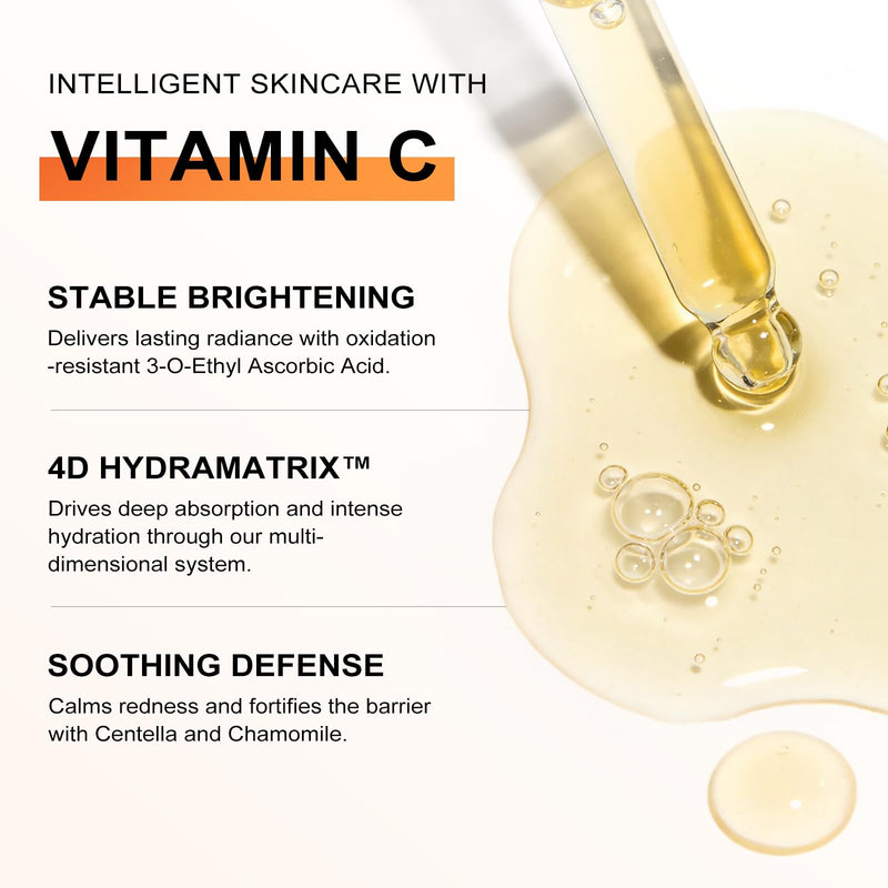 Vitamin C Serum for Face Brightening Face Serum with Pure Vitamin C | + Hyaluronic Acid + Niacinamide + Vitamin E for Hydrating, Antioxidant & Anti Aging Care, 30ml