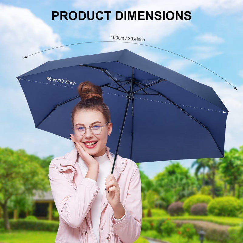 Compact Travel Umbrella with Case - Mini Umbrella for Purse, Small Lightweight &Tiny Design Perfect for Parasol Outdoor Sun&Rain Umbrellas