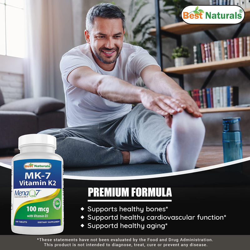 Best Naturals Vitamin K2 (MK7) with D3 & Vitamin D3 10000 I