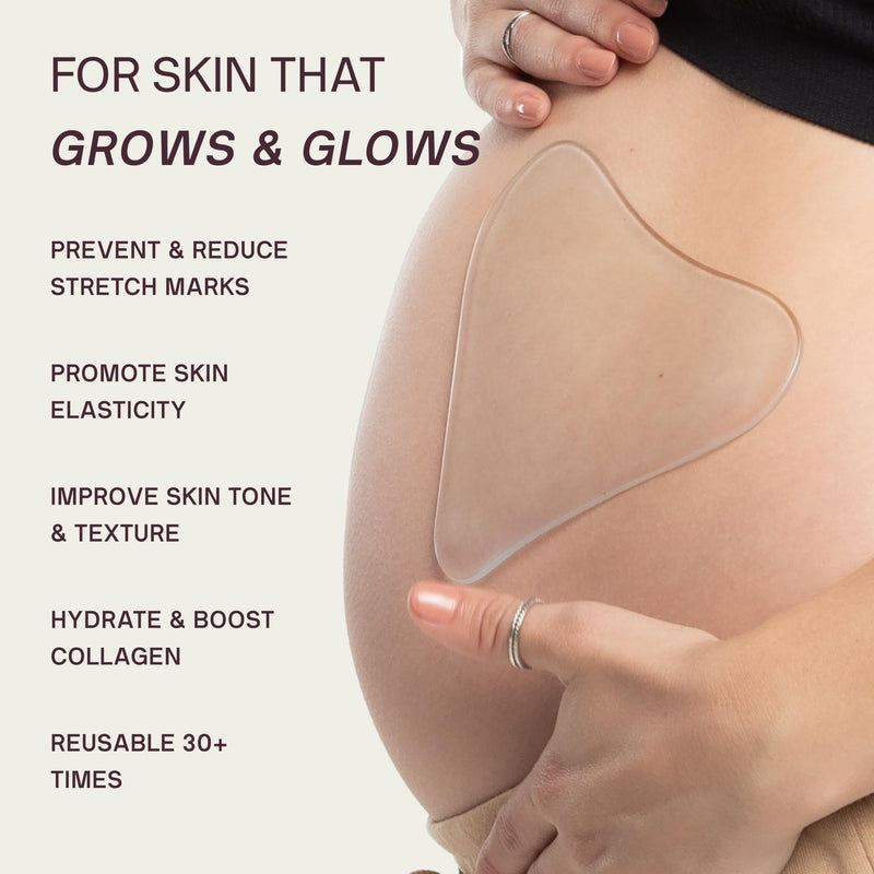 [Australia] - Dermaclara Large Body Patch - Pregnancy Stretch Mark Prevention & Removal, C Section Cover Up Belly Scar Sheet, Maternity Skincare, Mom to Be Silicone Gel Sheet, Reusable up to 30 Times - 1 Patch Body Patch 7" Patch 