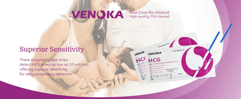 10 x Early Pregancy Test Strips, Super Sensitivity 10 MIU/mL