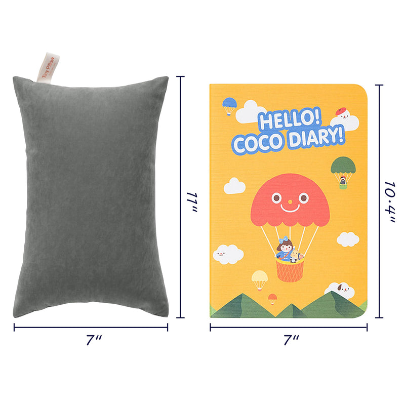 [Australia] - FLXXIE 2 Pack Microfiber Tiny Pillows, 11x7 Inches, Mini Pillows for Sleeping and Traveling, Washable Pillows, Soft Small Pillows Travel Pillows Nap Pillows, Dark Grey 