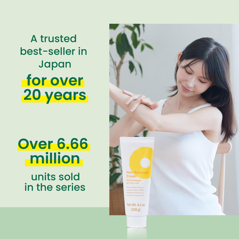 [Australia] - Hair Removal Cream for Women with Pineapple and Soymilk, Made in Japan, 8.1 OZ Hair Removal Cream for Women 