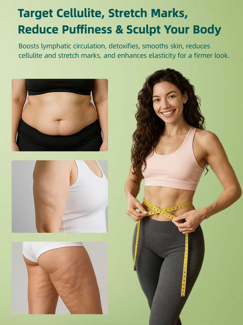 [Australia] - DiDEER Lymphatic Drainage Massager & Anti Cellulite Massage Tool, for Legs, Arms & Belly, Body,Helps Reduce Stretch Marks & Cellulite,With Microcurrent, Light Heat & Vibration - Body Sculpting Machine 