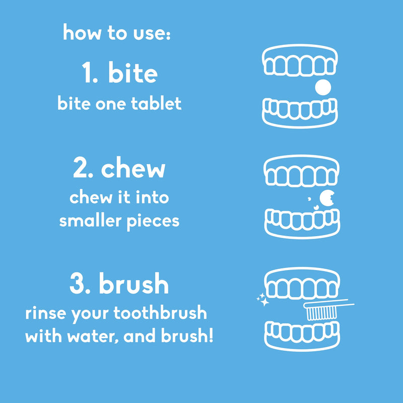 The Humble Co. Whitening Toothpaste Tablets – Fluoride Free Toothpaste Whitening Tablets, Dentist Developed Formula, Vegan, SLS Free, Plastic Free (Peppermint, 3 PK)