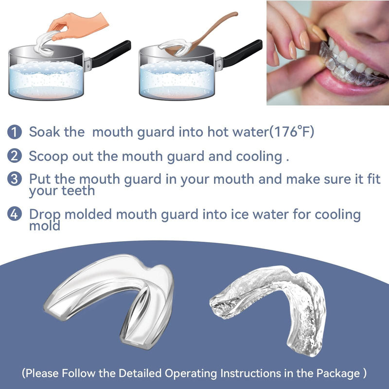 [Australia] - 4 Pack Kids Mouth Guard for Grinding Teeth, Custom Kids Night Guards for Clenching Teeth, Comfortable Child Dental Guard, Stops Bruxism, Tmj, Teeth Whitening Tray & Sports 