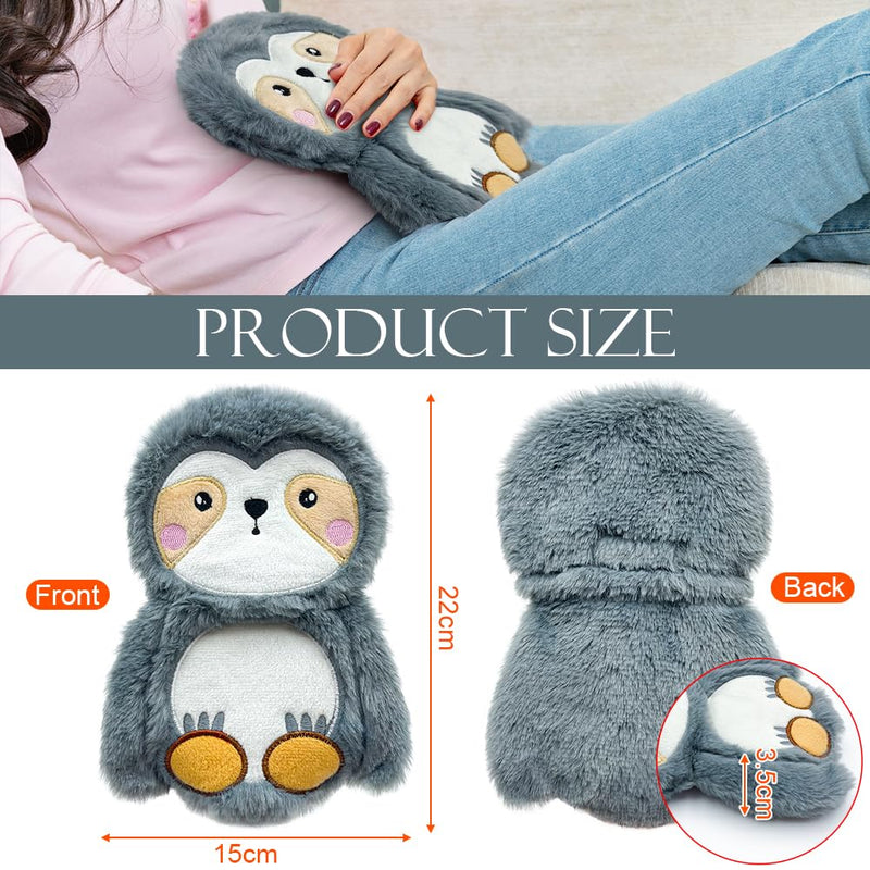 [Australia] - Heat cushion microwave, hot water bottle for microwave, heat cushion children 25 x 15 cm, heat cushion baby mini hot water bottle sloth, small hot water bottle baby, hot water bottle animal cute for women for stomach neck 