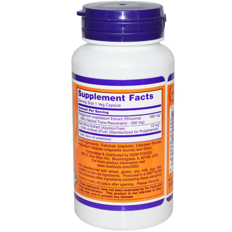 [Australia] - Now Foods NATURAL RESVERATROL 200mg 60 CPS 