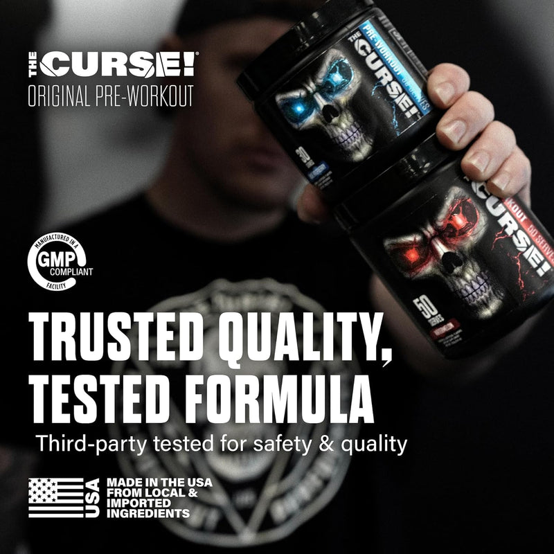 JNX Sports The Curse! Pre-Workout Powder – Watermelon, 250g | Energy, Focus & Endurance Booster | Beta-Alanine, Creatine, L-Citrulline, Caffeine