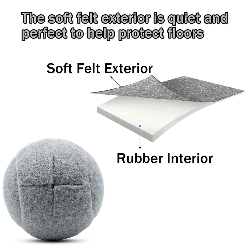 [Australia] - Magicorange 4 PCS Precut Walker Tennis Balls for Furniture Legs and Floor Protection, Heavy Duty Long Lasting Felt Pad Glide Coverings (Grey) Grey 