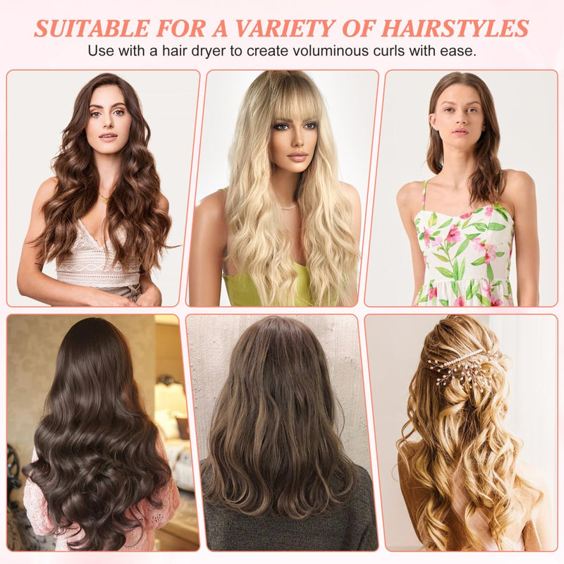 Hair Rollers with Clip Volumizing Bangs Curler DIY Styling Accessories Tool Portable Self Grip Volume Hair Root Clips 6PCS