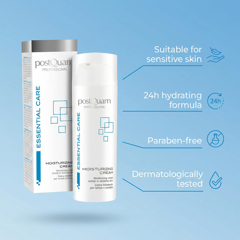 POSTQUAM Professional Moisturizing Cream For Normal or Sensitive Skin 50ml - Protects The Skin From Atmospheric Agents
