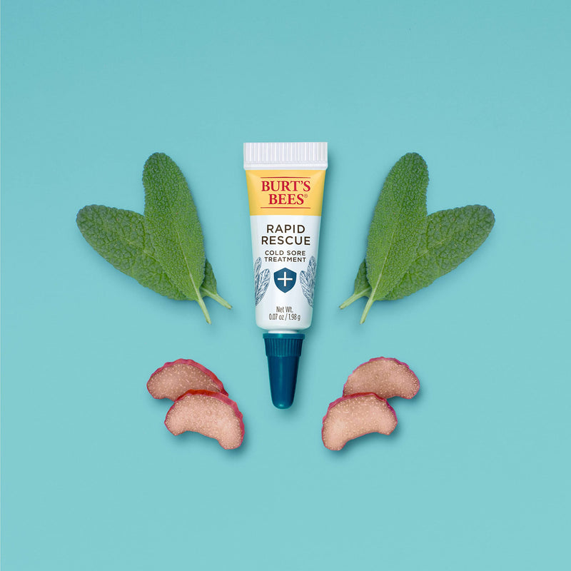 Burt's Bees Cold Sore Treatment and Medicated Lip Balm, With Menthol and Eucalyptus Oil, Natural Origin Skincare Products, 2 Tubes, 0.07 oz./0.15 oz.