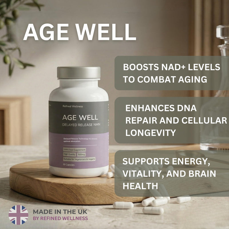 Pure NMN for NAD+ Supplement UK (2 Month Supply) | Cellular Energy & Healthy Ageing Support – 60 Capsules – Advanced Formula