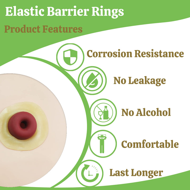 [Australia] - Elastic Moldable Ostomy Barrier Rings- Outer Diameter 2" (48mm) 4mm Thickness -Ostomy Supplies Non-Leaking Seal for Stoma, Sting-Free Hydrocolloid Skin Barrier Extender Ring for Colostomy Bags, 10PCS 10 Count (Pack of 1) 