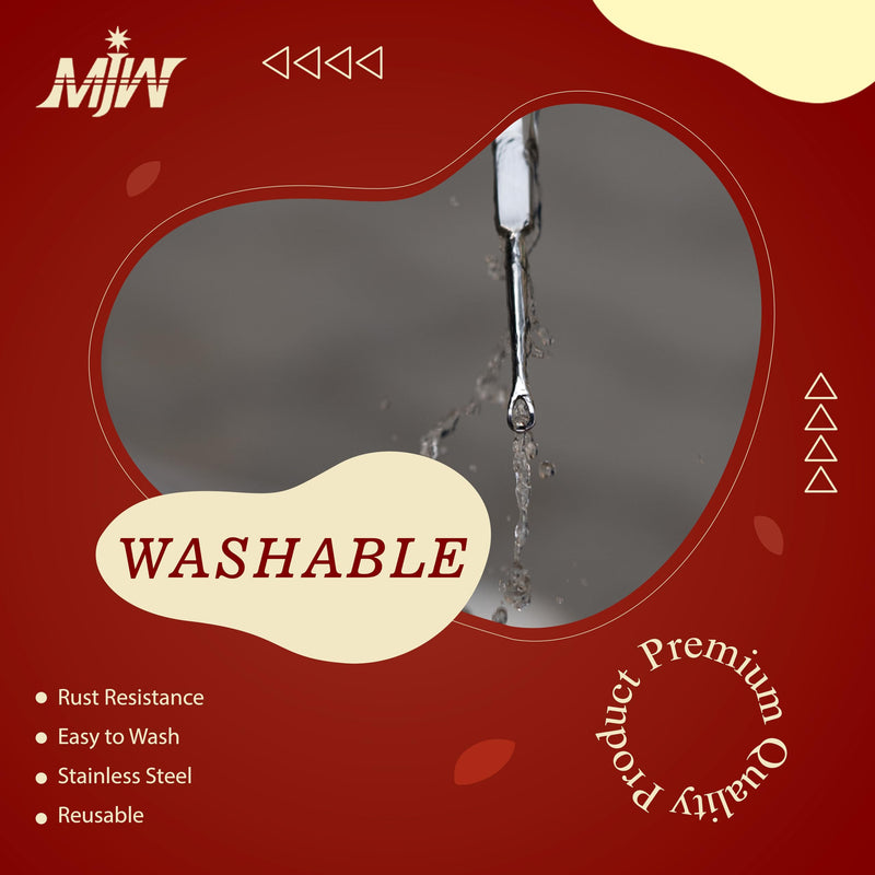 [Australia] - MJW Professional earwax remover made of stainless steel ear loop for removing ear irrigation, reusable ear cleaner tool for adults and children, hygienic earwax removal 