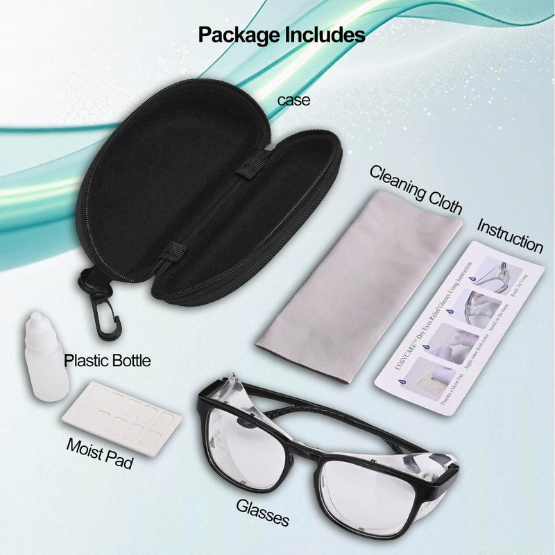 [Australia] - All-in-one Dry Eye Relief & Anti-fog Eye Protection Safety Glasses, Comfort Fit for All-Day Use 