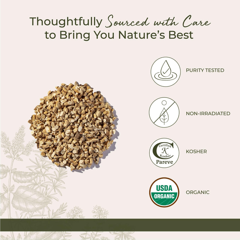 [Australia] - Starwest Botanicals Organic Astragalus Root - Dried Herb for Tea, Natural Immune Support, Cut & Sifted, Promotes Wellness, Certified Kosher, Non-GMO- Bulk 1 lb Bag 