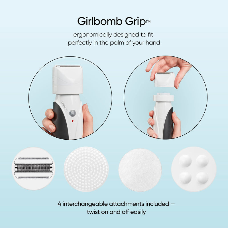 [Australia] - Conair GIRLBOMB Shaver for Women and Body Buffer, Wet/Dry, Lithium Ion Rechargeable 
