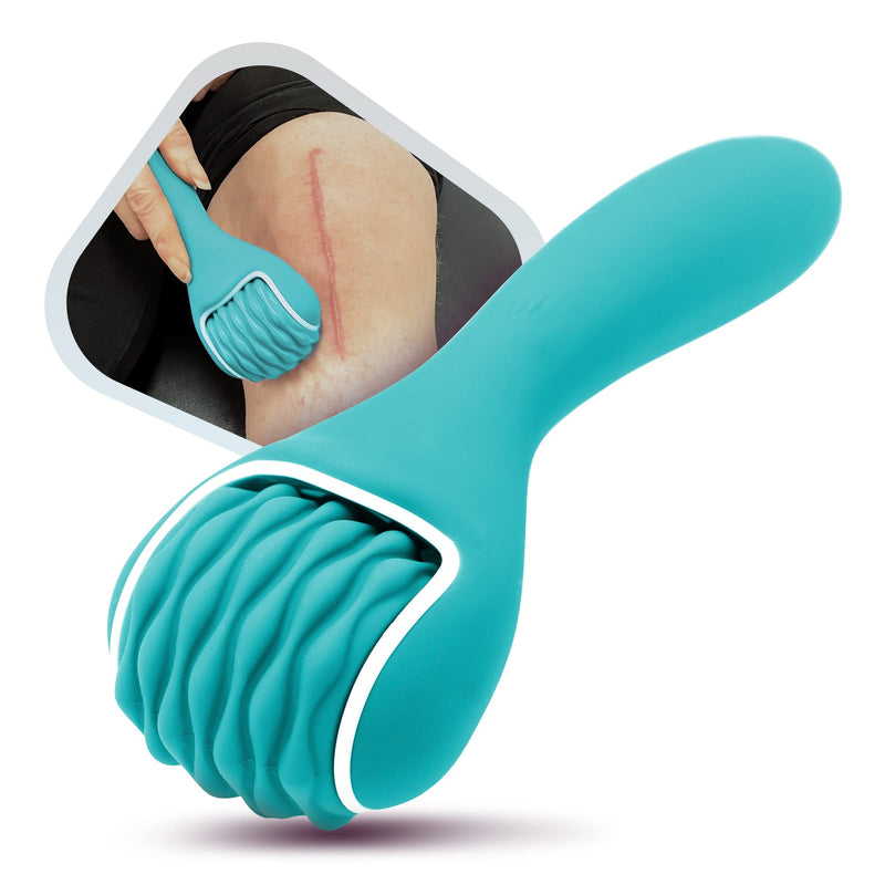[Australia] - Scar Roller, Scar Tissue Massager for Post-Surgery Recovery, Silicone Ice Massage for Post-Surgery Incision Swelling and Soreness, Joint Roller for Improved Range of Motion and Flexibility. Teal 