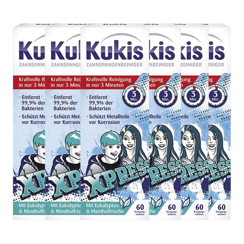 [Australia] - Kukident Kukis braces cleaner - tabs for cleaning loose braces - 6 x 60 tablets 