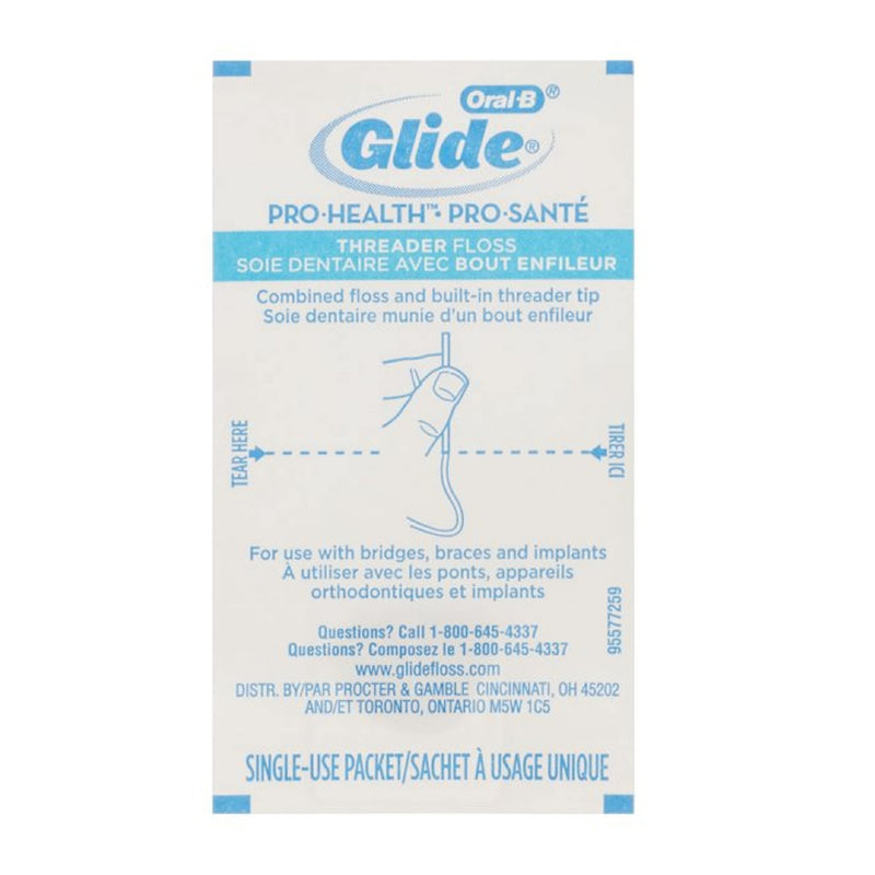 Glide Threader Floss, 30-Count Boxes of Single-Use Packets (Pack of 4) 30 Count (Pack of 4)