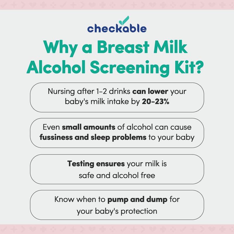 [Australia] - Checkable Alcohol Test Strips for Breast Milk for Safe and Confident Feeding, 2 Mins Home Breastmilk Testing Strips for Alcohol Detection - 20 Strips 