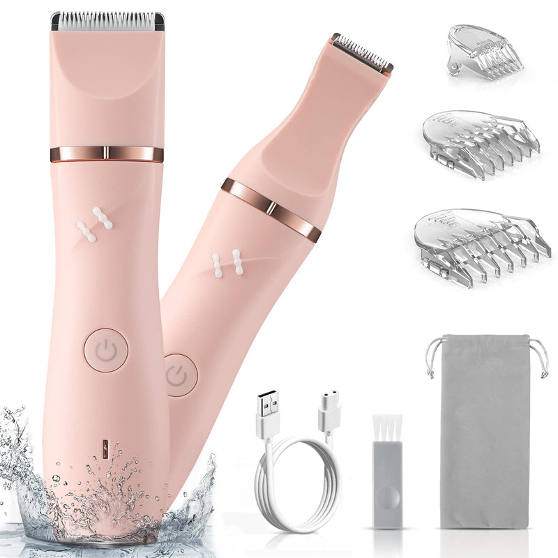 [Australia] - YBLNTEK soft rubber coating electric razor women's intimate area, 2 in 1 battery intimate razor for women, wireless women's razor electric, bikini trimmer epilator, lady shaver arms/legs 