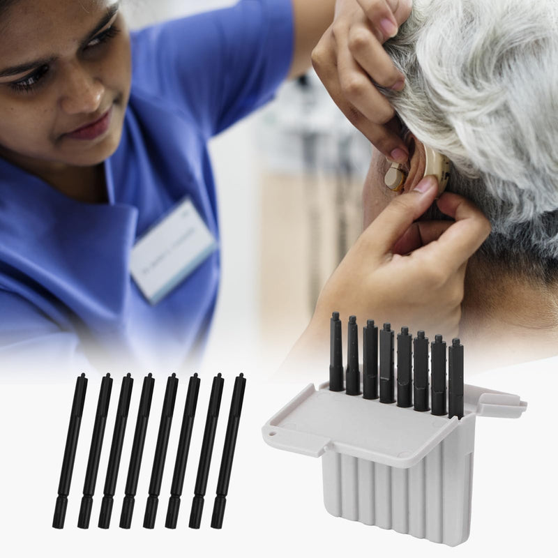 Hearing Aid Filter, Set of 5 (40 Pcs) Ear Wax Filter, Replacement Filter, Cleaning Brush and Cleaning Cloth - for Widex, Phonak, Resound etc