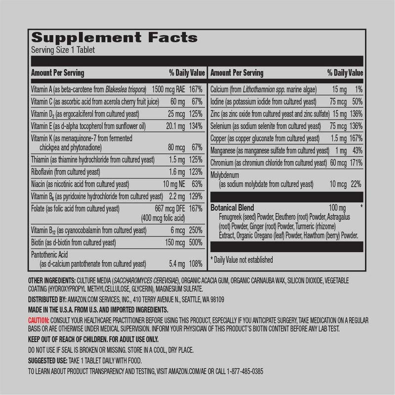 Amazon Elements Men's One Daily Multivitamin (65 Tablets) and Amazon Elements B Complex (65 Capsules)