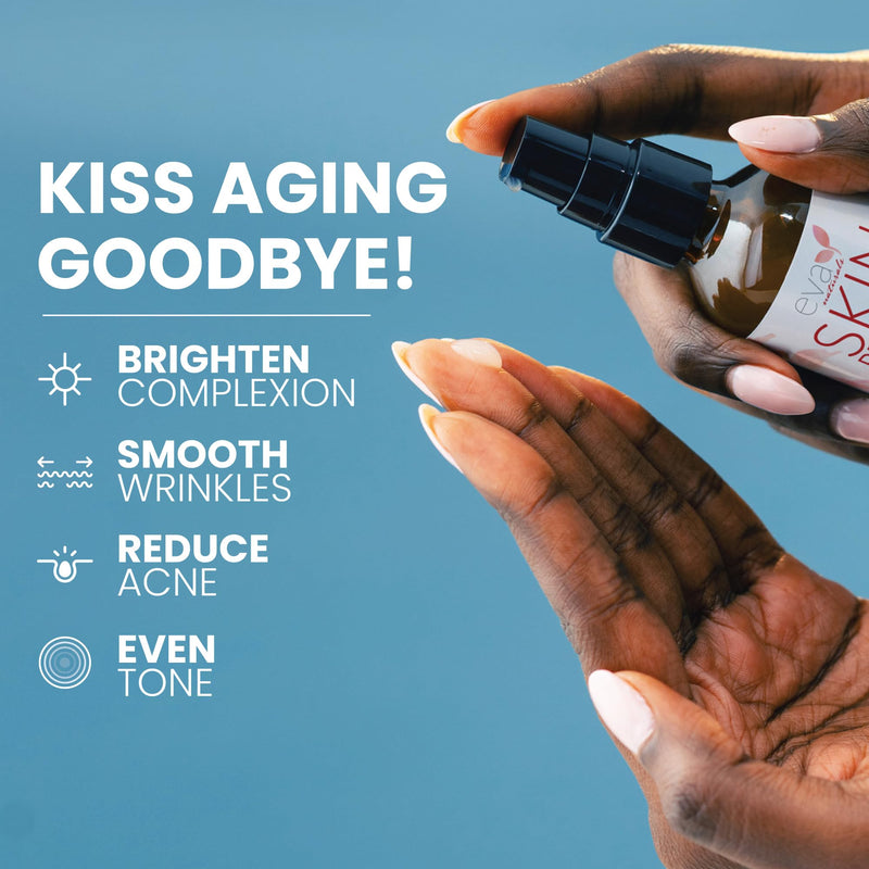 Eva Naturals Retinol Serum, Hyaluronic Acid, Vitamin E & Anti-Aging, 1 oz | Night use, dark spot correction, fine lines, wrinkles, resurfacing, acne marks & scars, brightening Original (Fragrance-Free) 1 Fl Oz (Pack of 1)