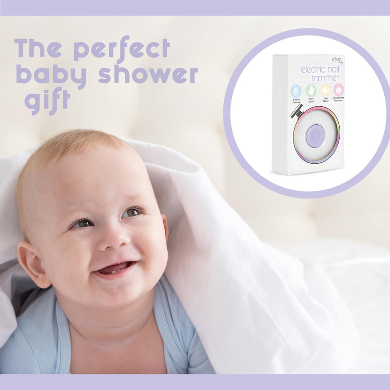 [Australia] - Electric Nail Trimmer, Baby Nail File, Safe + Easy Baby Nail File for Newborns, Infants & Toddlers, 6 Grinding Heads, Gentle Nail Care 