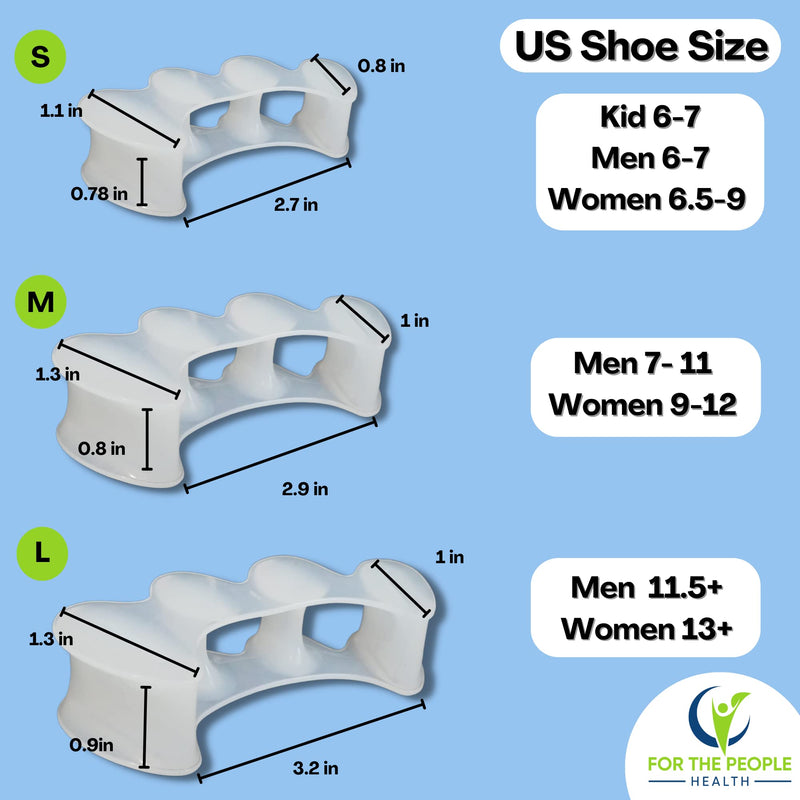 [Australia] - Toe Separators for Foot Alignment- Strengthening and Balance- For Hammertoes, Bunions, Plantar Fasciitis, Hallux Valgus – Spreaders- Size Large (1 pair) 
