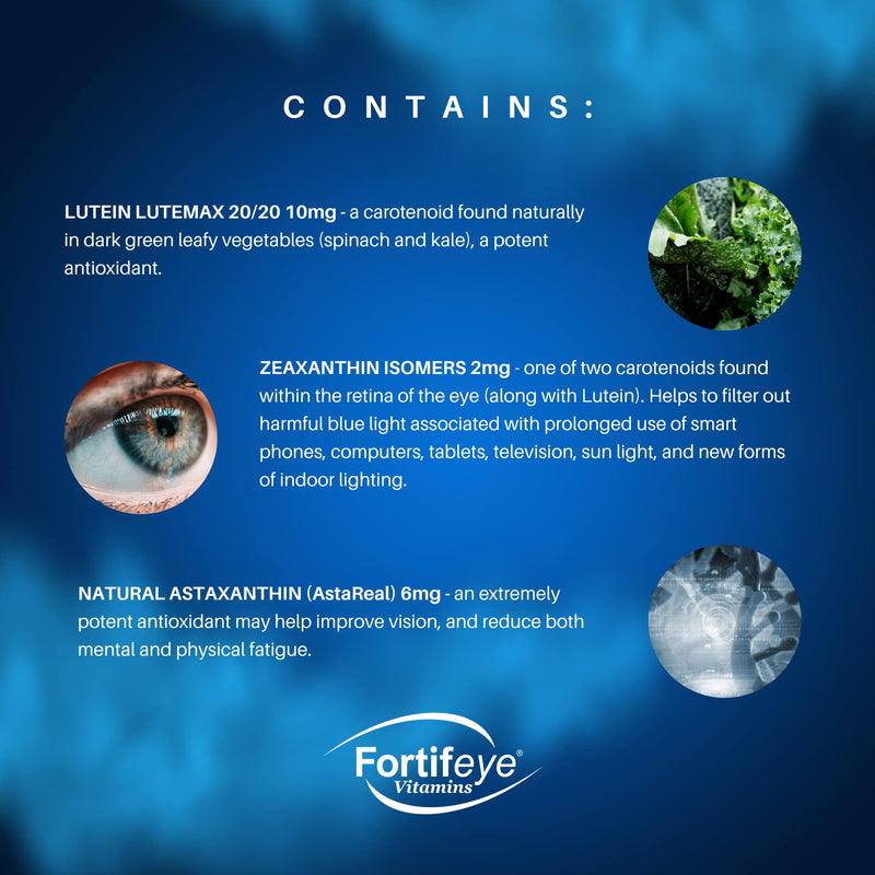 [Australia] - Fortifeye Focus Eye Care Supplement | Triple Carotenoid Including Astaxanthin, Lutein, and Zeaxanthin | 30 Softgel Capsules 30 Count (Pack of 1) 