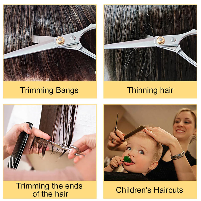[Australia] - iCovalescent Hairdressing Scissors, Professional Hair Cutting Scissors with Comb and Leather Case for Men Women Adult Beard Scissors Hair Clippers 