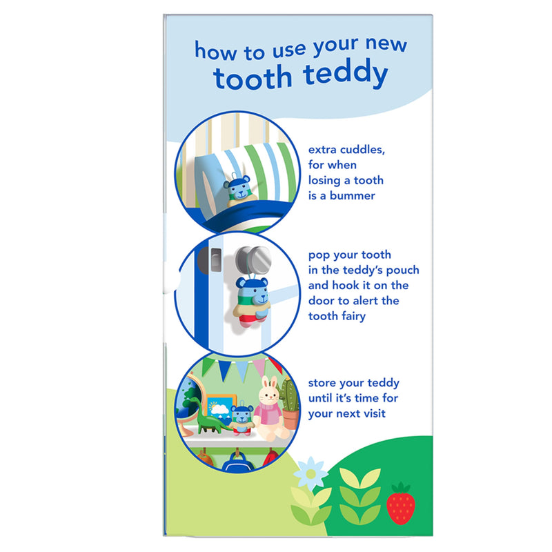 [Australia] - hello Tooth Fairy Kit with Tooth Fairy Door Hanger and Teddy Bear, Includes Full Size Fluoride Kids Strawberry Toothpaste and Kids Toothbrush, for Children Ages 3 and Up 0.84 Ounce (Pack of 5) 