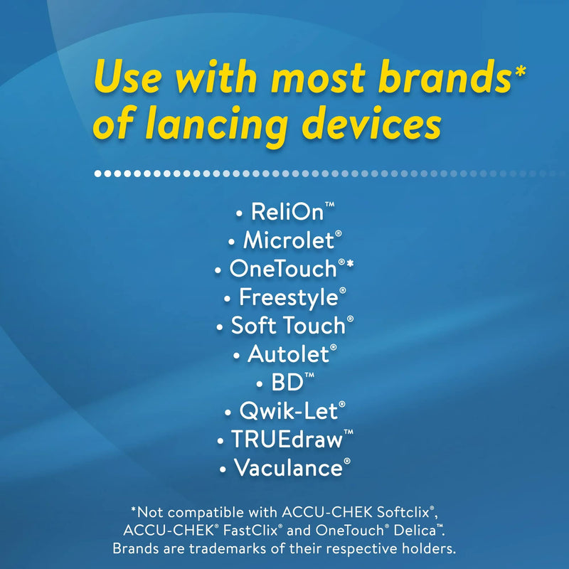 [Australia] - Lual's 45 Diabetes Decoded Bundle with Lancing Device Compatible with Most Brands | 1 Relion Lancing Device Plus + 10 Ultra-Thin Lancets | lancing devices for blood testing 