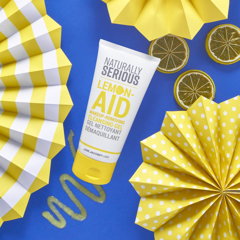 Naturally Serious | Lemon-Aid Makeup-Removing Cleansing Gel, Vitamin C Cleanser, Makeup-Removing Cleanser, Gel Cleanser For Oily Skin, Vegan Skincare, Cruelty-Free Skincare 4 Fl Oz (Pack of 1)