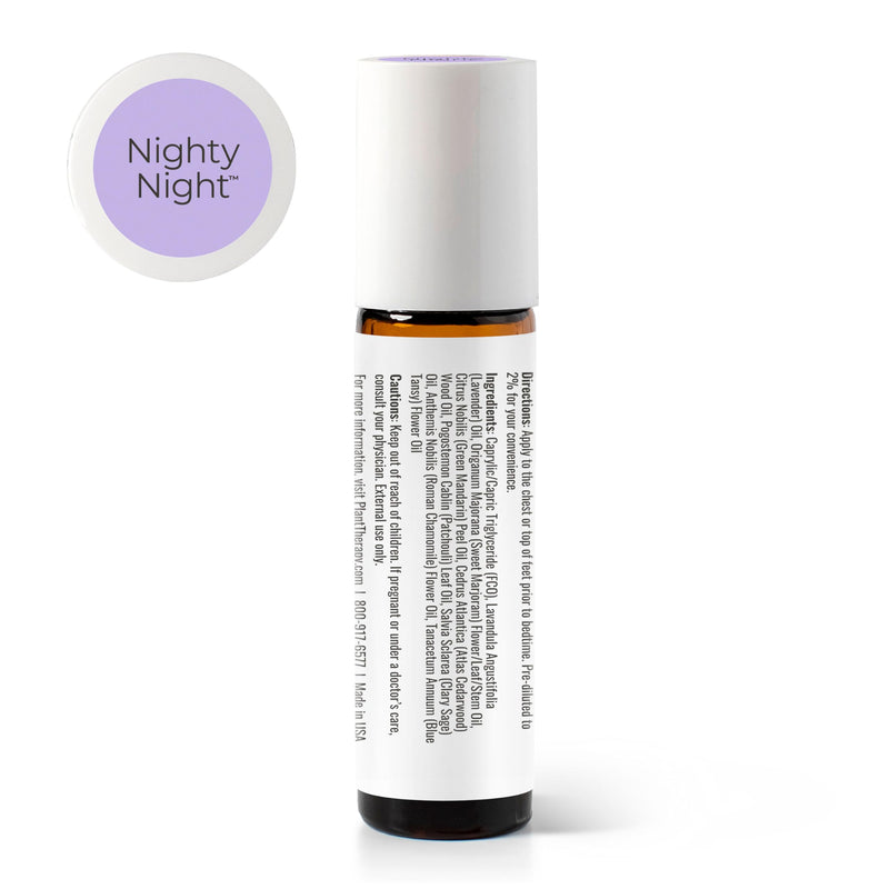 [Australia] - Plant Therapy KidSafe Nighty Night Essential Oil Blend for Sleep 10 mL (1/3 oz) Pre-Diluted Roll-On 100% Pure, Natural Aromatherapy, Therapeutic Grade 0.33 Fl Oz (Pack of 1) 