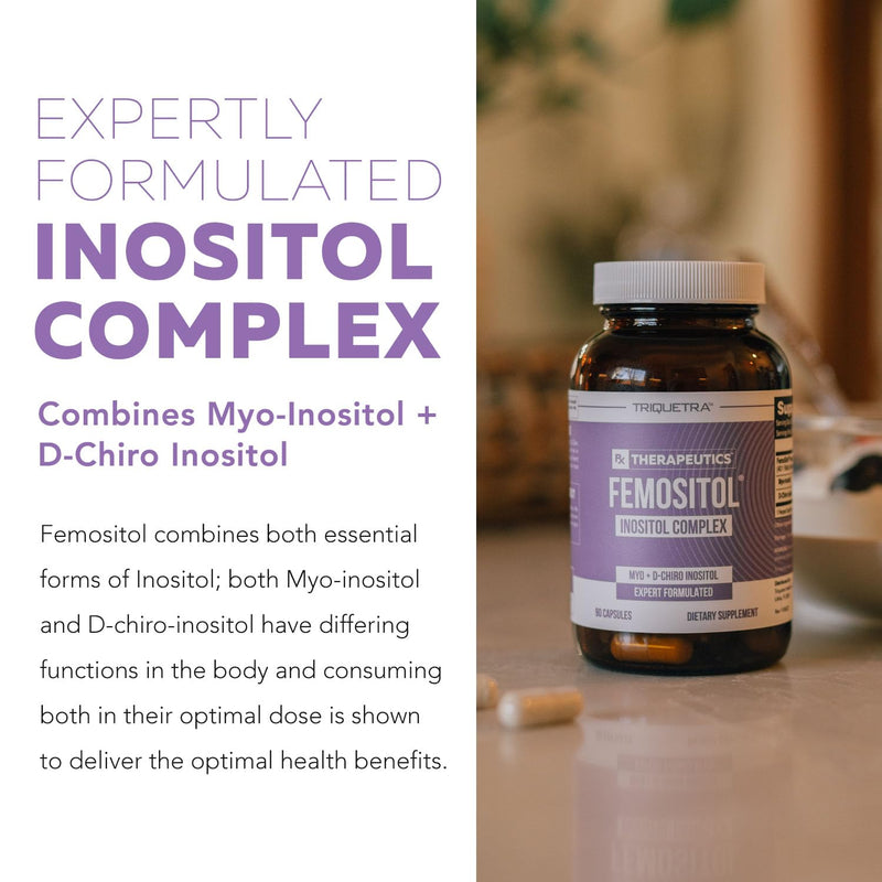 Femositol® Myo-Inositol & D-Chiro Inositol Complex Supplement - Clinically Validated 40:1 Ratio (Vitamin B8)| Hormonal Balance & Healthy Ovarian Function Support (90 Capsules – 30 Servings) 90 Count (Pack of 1)