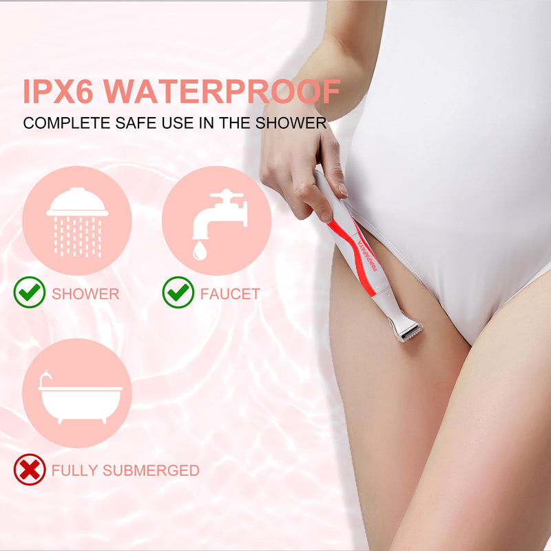 Electric Bikini Trimmer for Women,4 in 1 Electric Shaver,Bikini Line Hair Removal and Facial Hair Remover,Face Razors & Nose Hair Trimmer,Women's Grooming Kit,Tomato/p9k8 Tomato