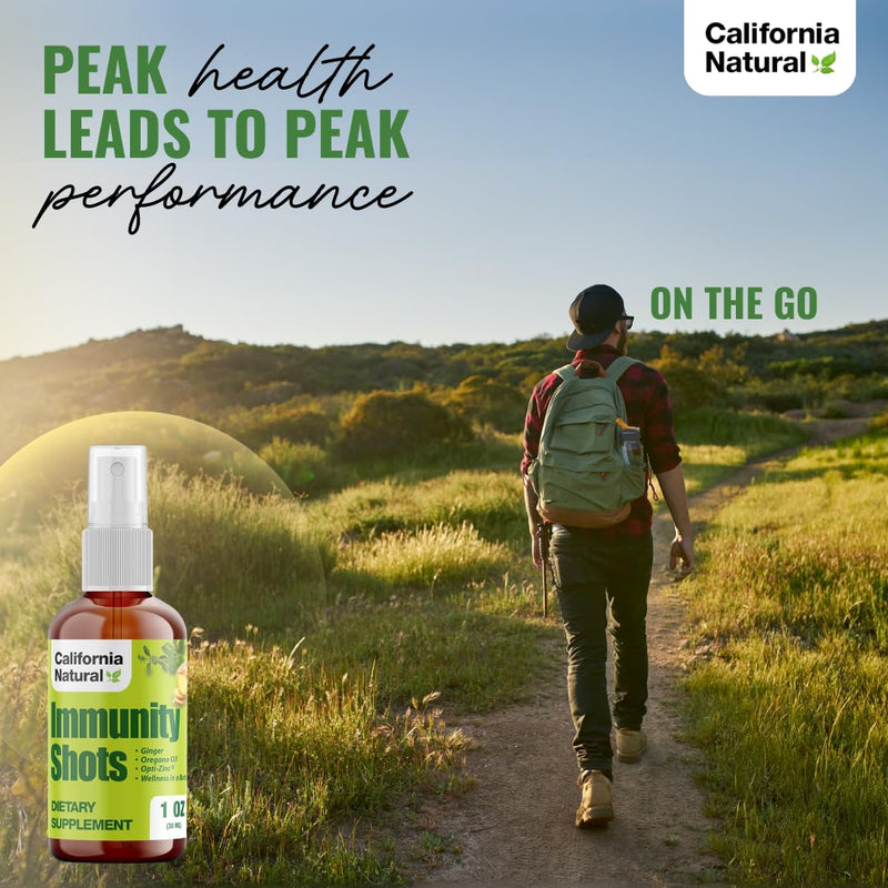[Australia] - California Natural Immunity Shots 1oz Bottle, Organic Ginger Root, Oregano Oil - Potent & Pure Immune System Booster - Immune System Support & Wellness Shot (Pack of 1) 